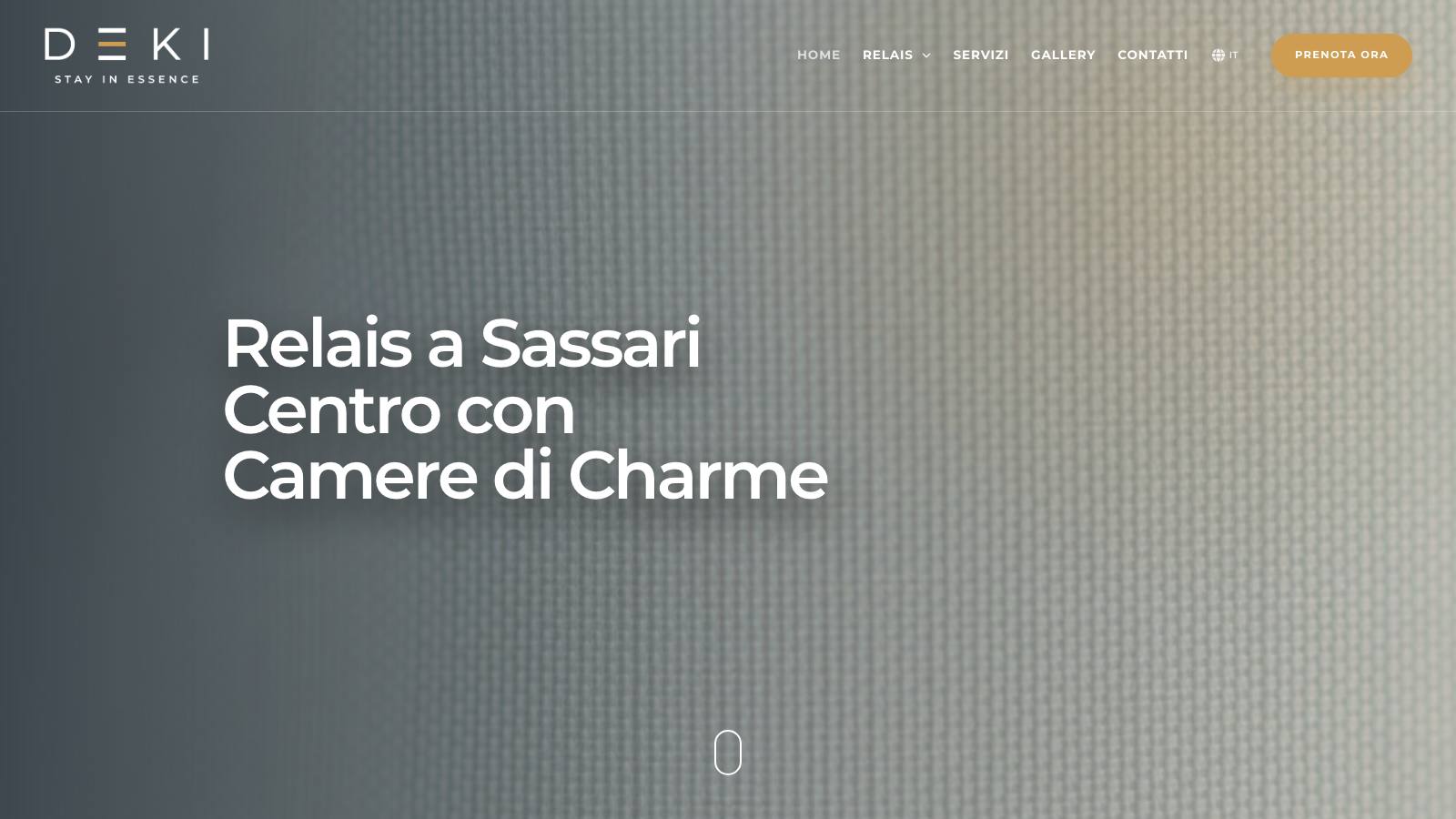 Homepage del sito DEKI - Stay in Essence