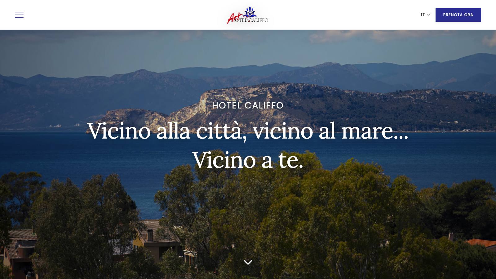 Homepage del sito Hotel Califfo