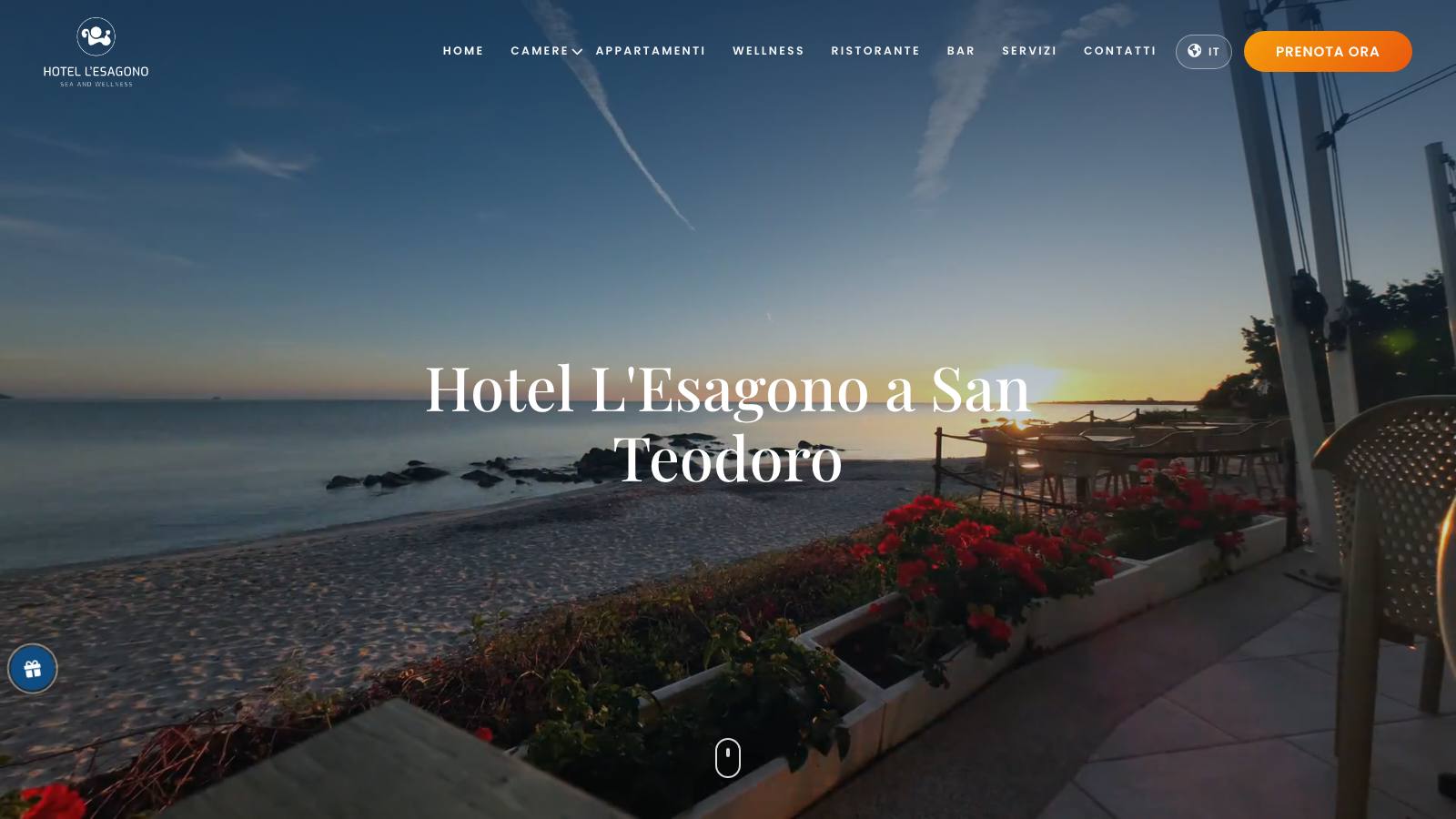 Homepage del sito Hotel Esagono